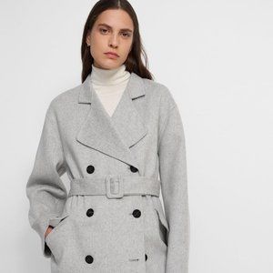 Theory Trench Coat in Double-Face Wool-Cashmere
